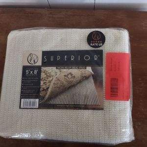 Superior Non Slip Ultra Grip Rectangle Antimicrobial Rug Pad Fits 5'x 8' Rug NIP
